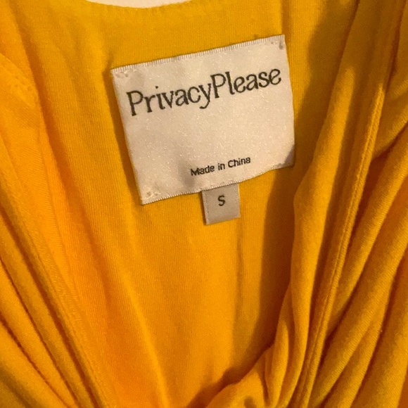 Revolve Privacy Please Size Small Spaghetti Strap Yellow Bodysuit - Picture 5 of 6